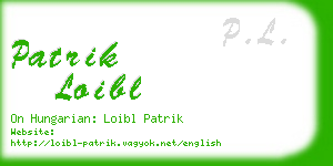 patrik loibl business card